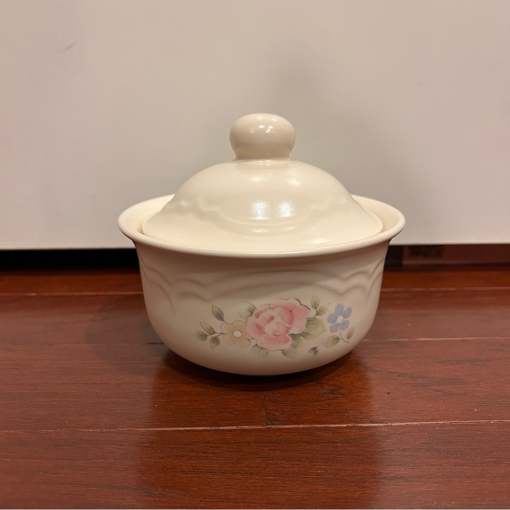Vintage Pfaltzgraff Tea Rose Butter tub and Lid